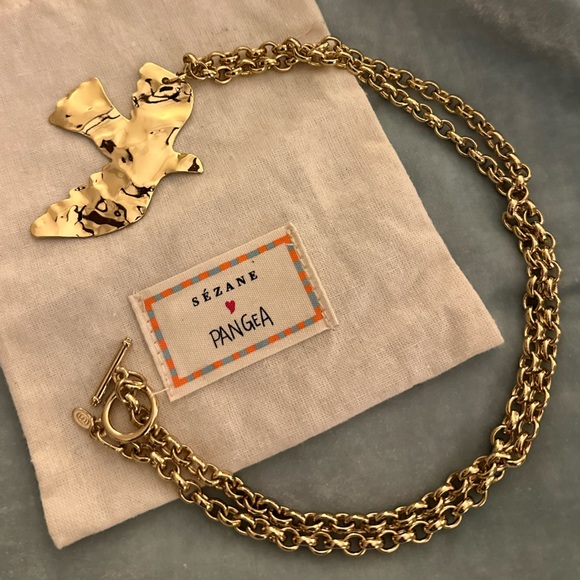 🌟 Free GIFT 🌟 NWT | Sézane x Pangea Bird Necklace - Picture 4 of 17
